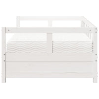 Dormeuse con Materasso Bianca 90x190 cm Legno Massello di Pino 3321054