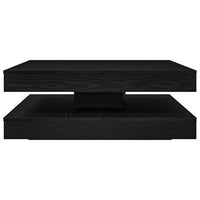 Tavolino da Caffè Girevole a 360 Gradi Nero 90x90x34,5 cm 3321352