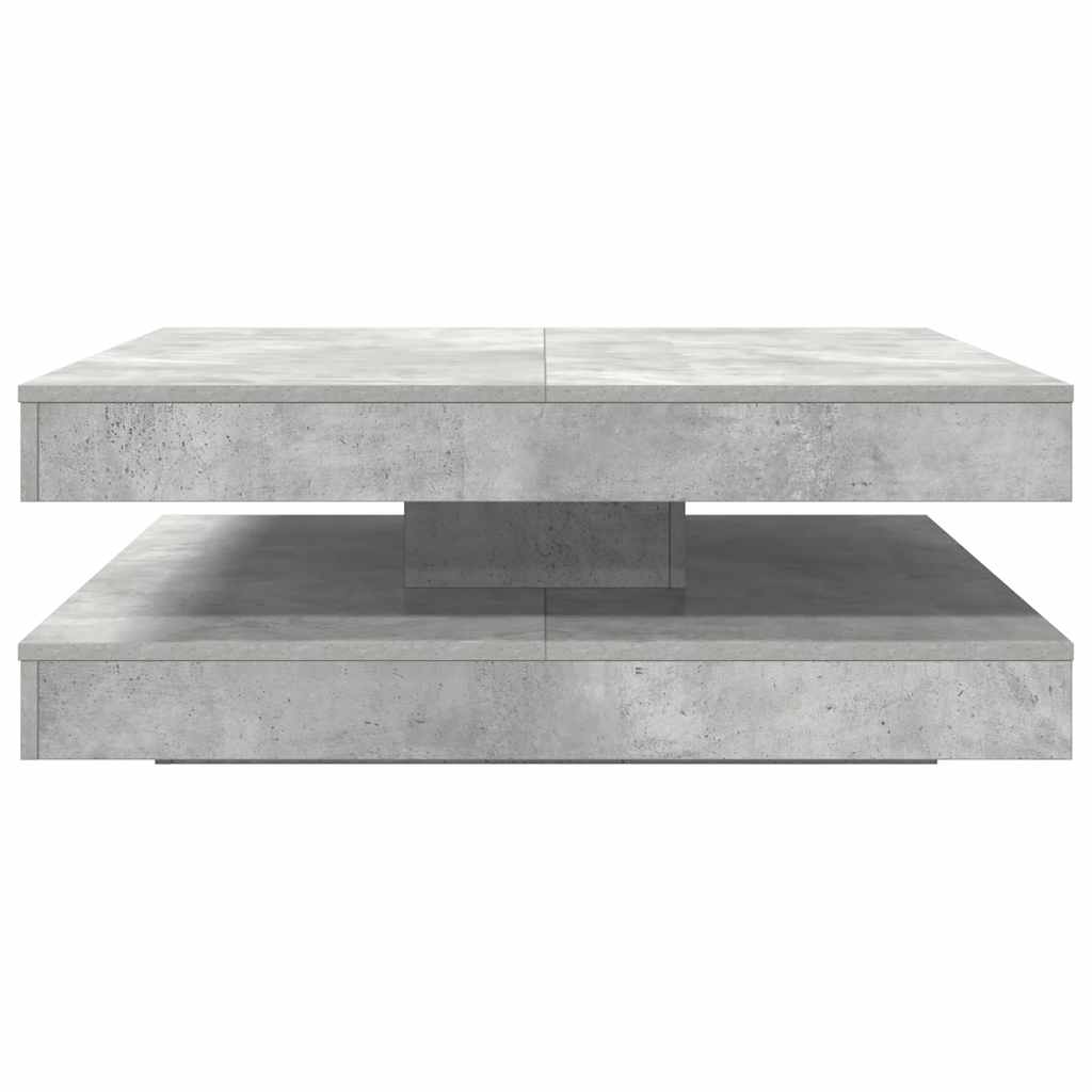 Tavolino da Caffè Girevole a 360 Gradi Grigio 90x90x34,5 cm 3321354