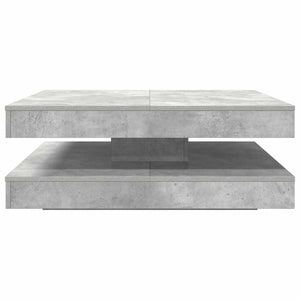 Tavolino da Caffè Girevole a 360 Gradi Grigio 90x90x34,5 cm 3321354