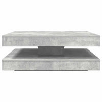Tavolino da Caffè Girevole a 360 Gradi Grigio 90x90x34,5 cm 3321354