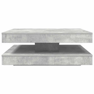 Tavolino da Caffè Girevole a 360 Gradi Grigio 90x90x34,5 cm 3321354