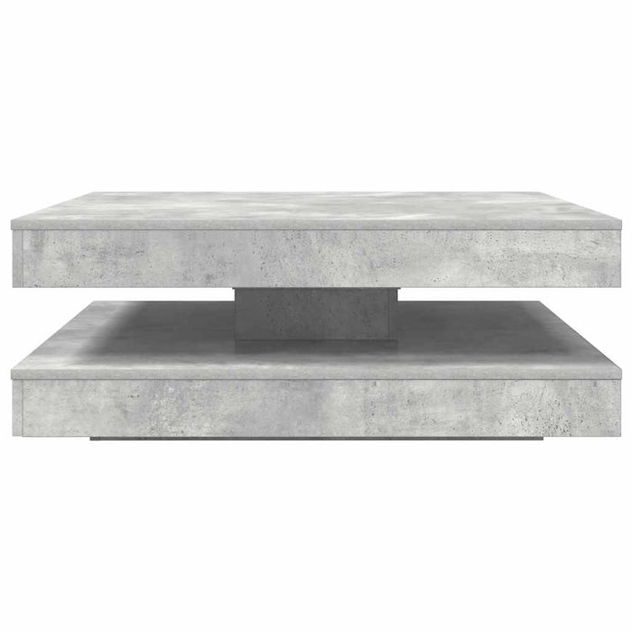 Tavolino da Caffè Girevole a 360 Gradi Grigio 90x90x34,5 cm 3321354