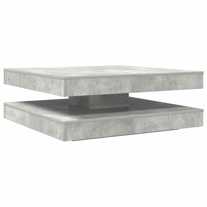 Tavolino da Caffè Girevole a 360 Gradi Grigio 90x90x34,5 cm 3321354