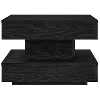 Tavolino da Caffè Girevole a 360 Gradi Nero 50x50x34,5 cm 858471