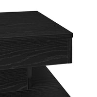 vidaXL Tavolino da Caffè Girevole a 360 Gradi Nero 50x50x34,5 cm