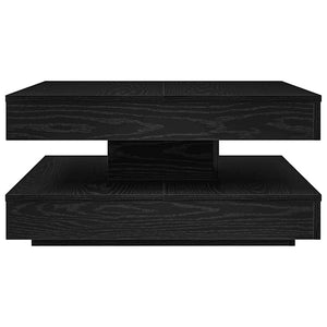 Tavolino da Caffè Girevole a 360 Gradi Nero 70x70x34,5 cm 858480