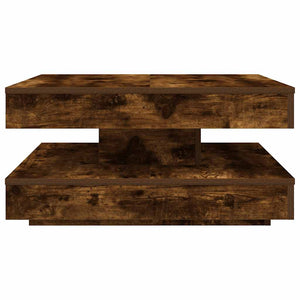 Tavolino da Caffè Girevole a 360 Gradi Rovere 70x70x34,5 cm 858483