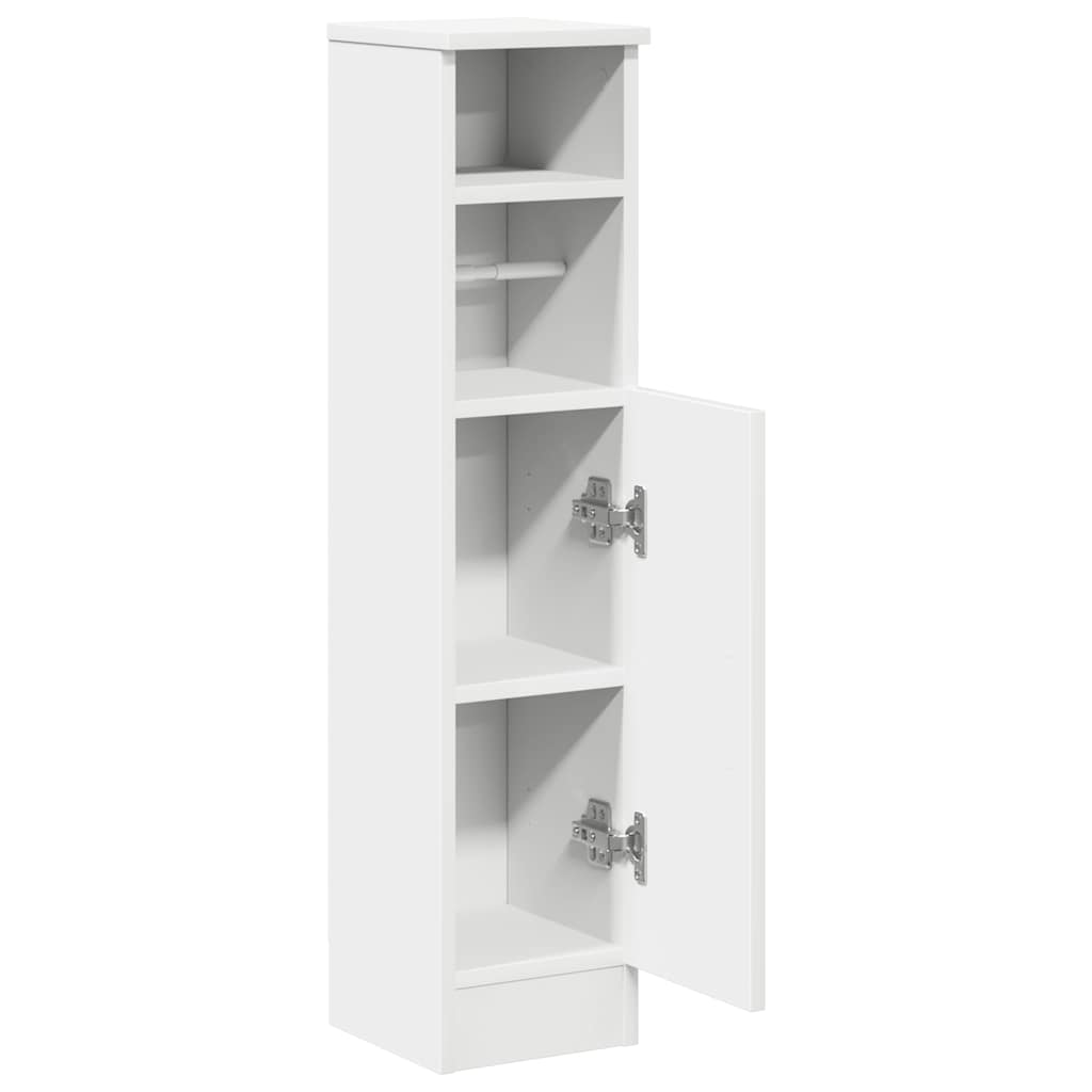 vidaXL Mobile da Bagno con Portarotolo Bianco 20,5x22x90 cm