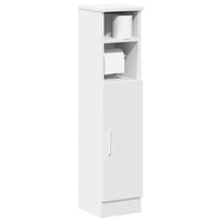 vidaXL Mobile da Bagno con Portarotolo Bianco 20,5x22x90 cm