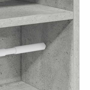 vidaXL Mobile da Bagno con Portarotolo Grigio Cemento 20,5x22x90 cm