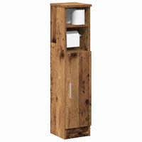 Mobile da Bagno con Portarotolo Legno Antico 20,5x22x90 cm 858504