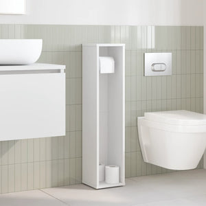 Mobile da Bagno con Portarotolo Bianco 20,5x20x90 cm 858506