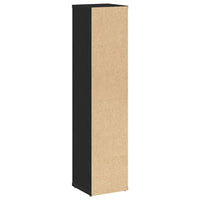 Mobile da Bagno con Portarotolo Nero 20,5x20x90 cm 858507