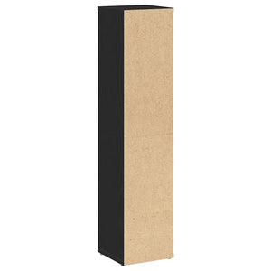 Mobile da Bagno con Portarotolo Nero 20,5x20x90 cm 858507