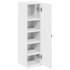 vidaXL Mobile da Bagno con Portarotolo Bianco 20,5x22x72 cm