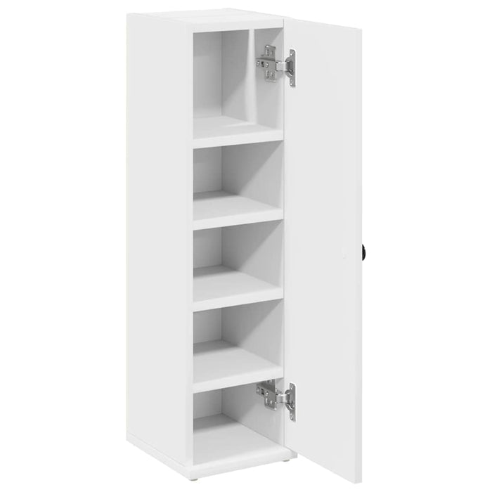vidaXL Mobile da Bagno con Portarotolo Bianco 20,5x22x72 cm