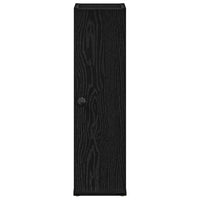 Mobile da Bagno con Portarotolo Nero 20,5x22x72 cm 858516