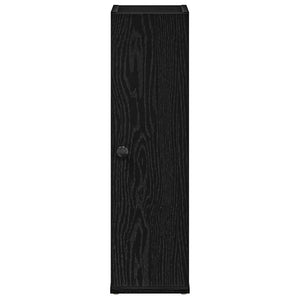 Mobile da Bagno con Portarotolo Nero 20,5x22x72 cm 858516