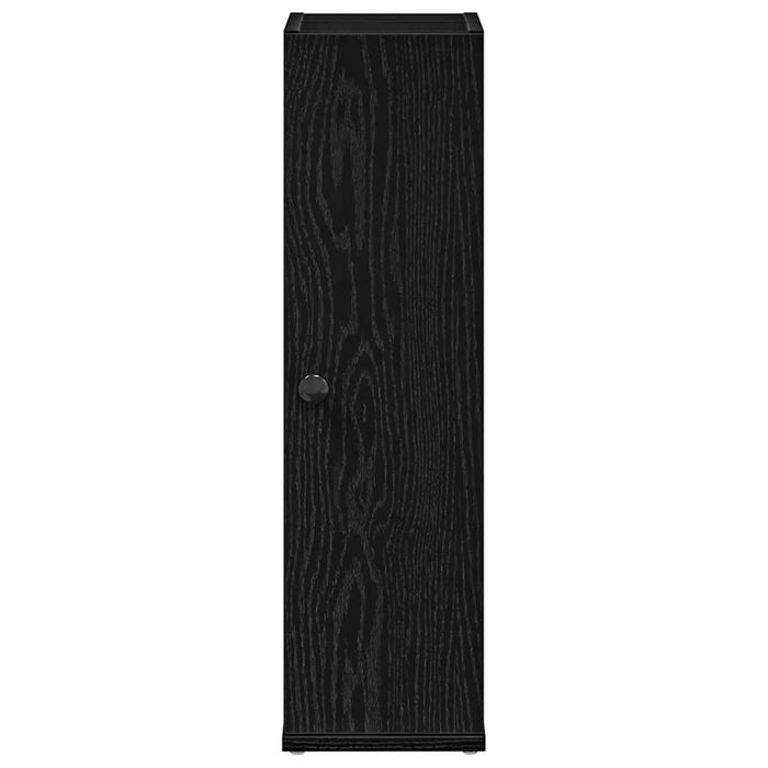 Mobile da Bagno con Portarotolo Nero 20,5x22x72 cm 858516