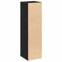 Mobile da Bagno con Portarotolo Nero 20,5x22x72 cm 858516