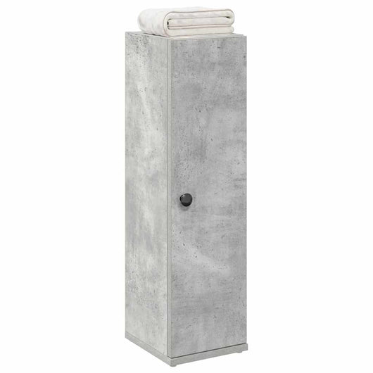 Mobile da Bagno con Portarotolo Grigio Cemento 20,5x22x72 cm 858518