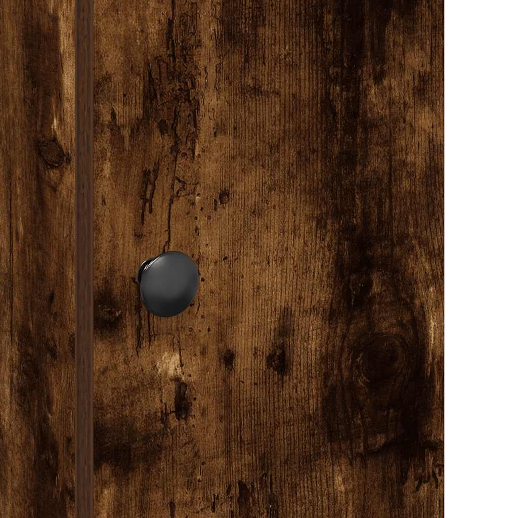 vidaXL Mobile da Bagno con Portarotolo Rovere Fumo 20,5x22x72 cm