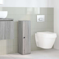 vidaXL Mobile da Bagno con Portarotolo Grigio Sonoma 20,5x22x72 cm