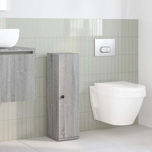 vidaXL Mobile da Bagno con Portarotolo Grigio Sonoma 20,5x22x72 cm