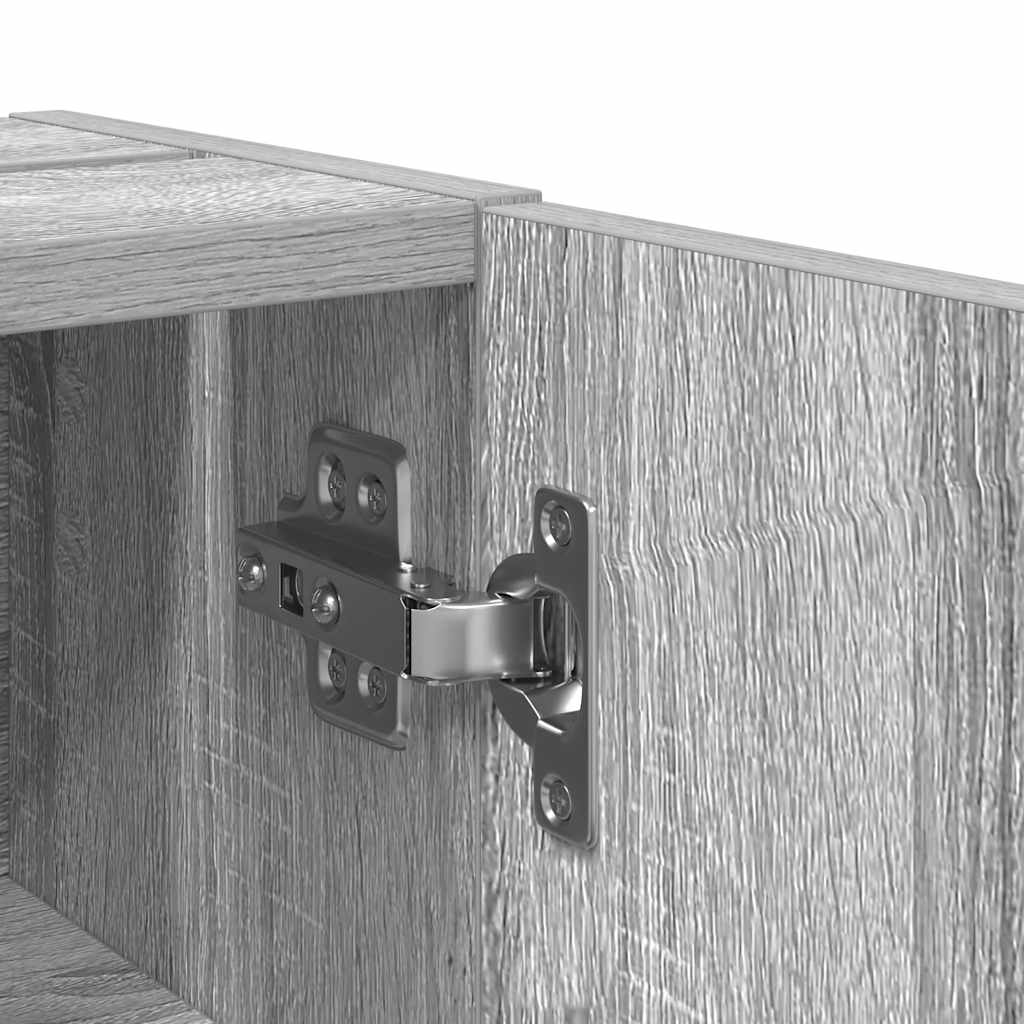 vidaXL Mobile da Bagno con Portarotolo Grigio Sonoma 20,5x22x72 cm