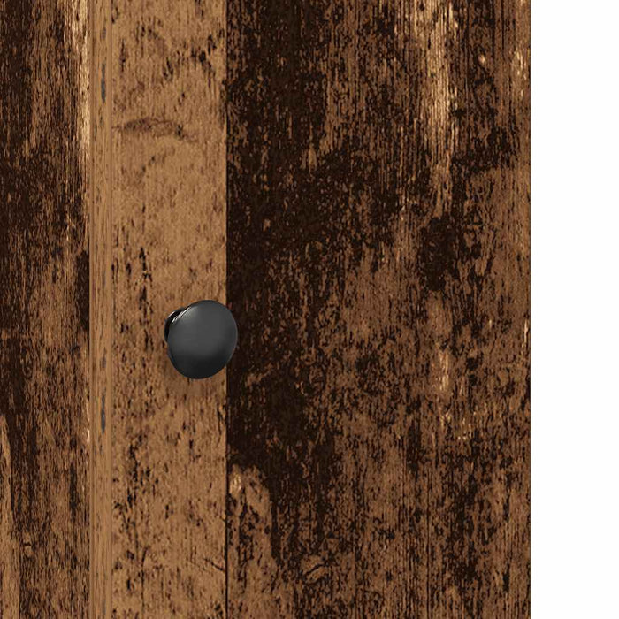 Mobile da Bagno con Portarotolo Legno Antico 20,5x22x72 cm 858522