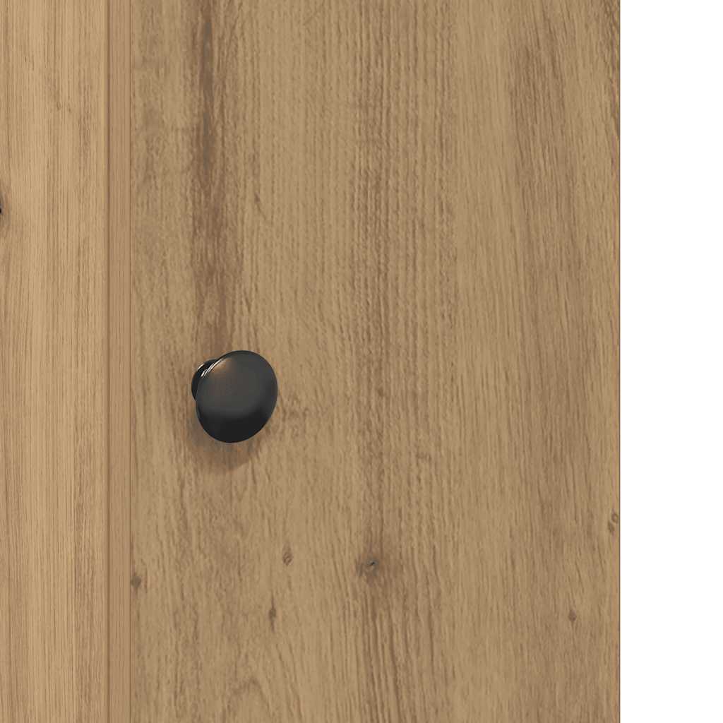 vidaXL Mobile da Bagno con Portarotolo Rovere Artigianale 20,5x22x72cm