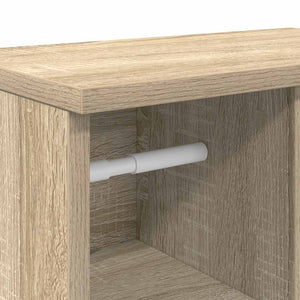 vidaXL Mobile da Bagno con Portarotolo Rovere Sonoma 39x22x90 cm