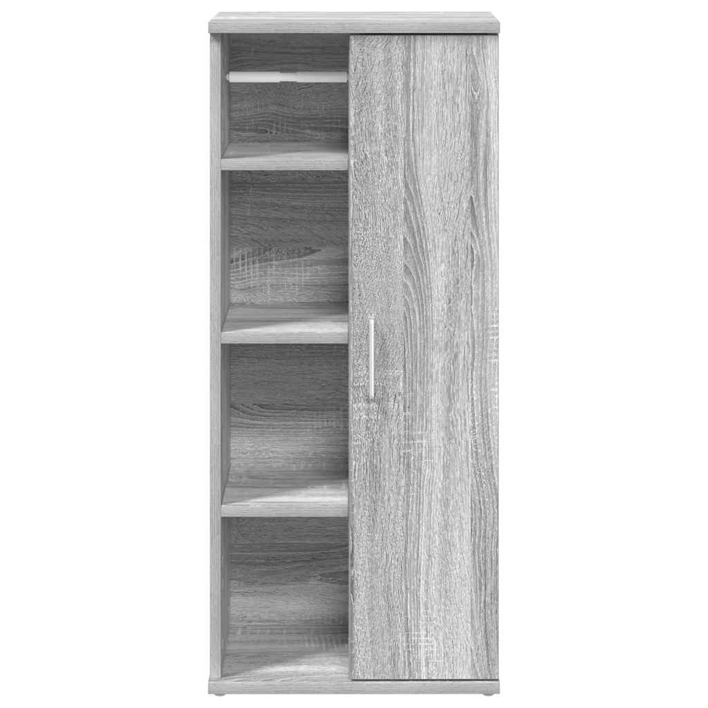 Mobile da Bagno con Portarotolo Grigio Sonoma 39x22x90 cm 858529