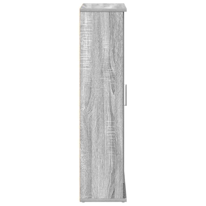 vidaXL Mobile da Bagno con Portarotolo Grigio Sonoma 39x22x90 cm