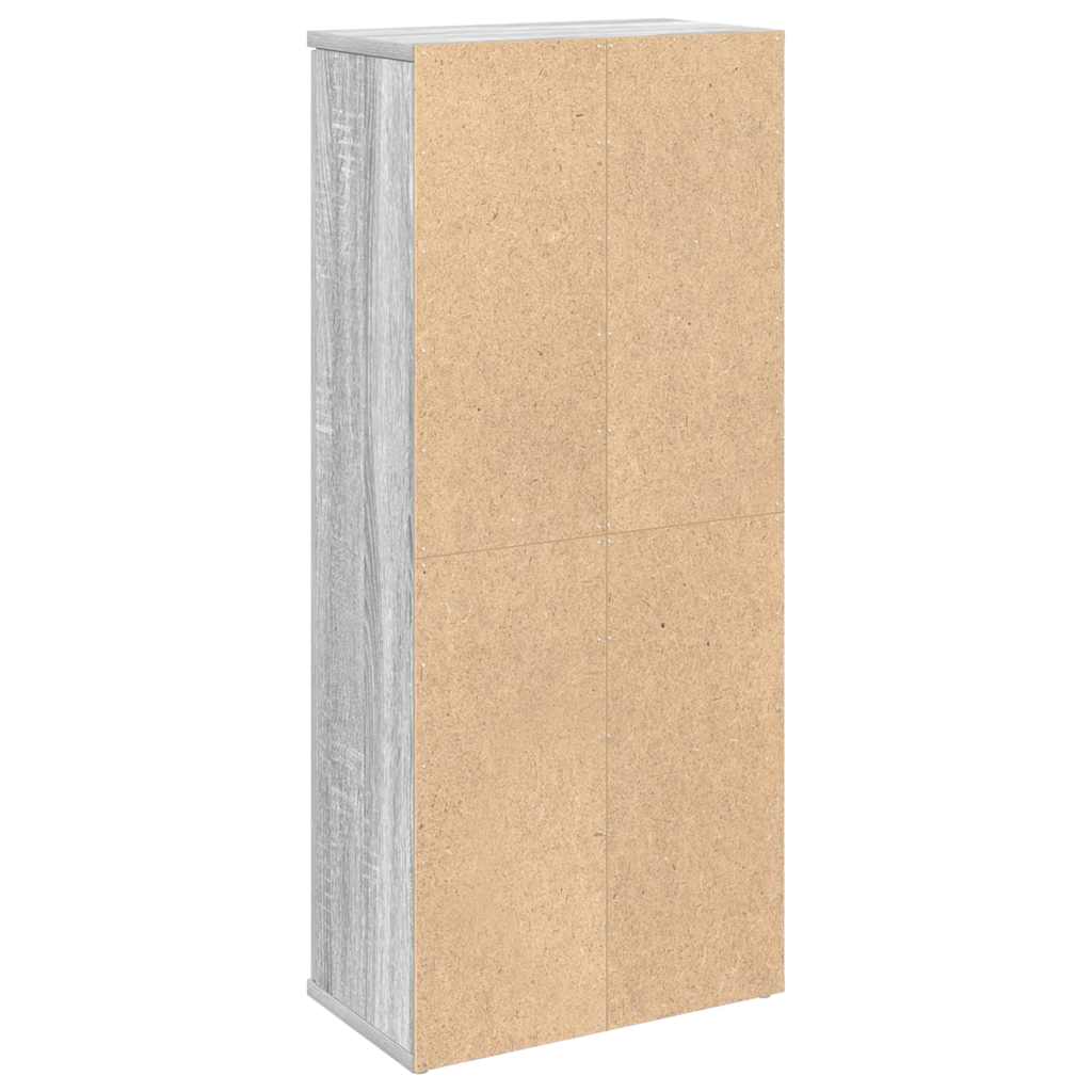 vidaXL Mobile da Bagno con Portarotolo Grigio Sonoma 39x22x90 cm