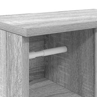 Mobile da Bagno con Portarotolo Grigio Sonoma 39x22x90 cm 858529