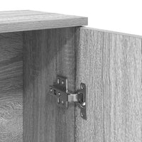 vidaXL Mobile da Bagno con Portarotolo Grigio Sonoma 39x22x90 cm