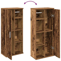 Mobile da Bagno con Portarotolo Legno Antico 39x22x90 cm 858531