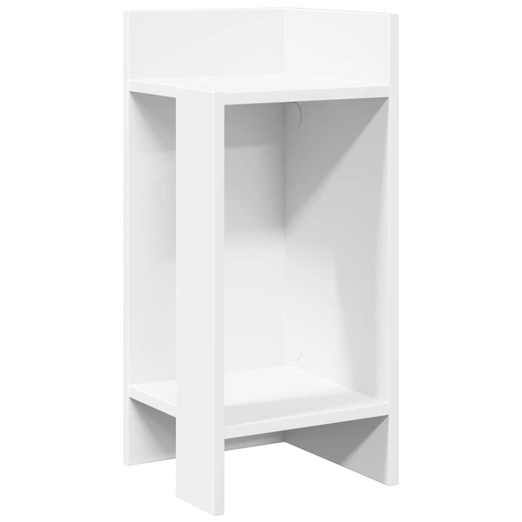 Tavolini Laterali 2pz con Ripiano Bianco 25,5x27x60 cm 858543