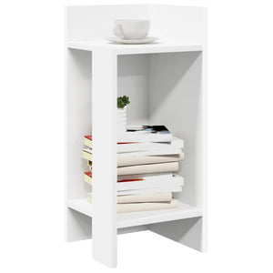 Tavolini Laterali 2pz con Ripiano Bianco 25,5x27x60 cm 858543