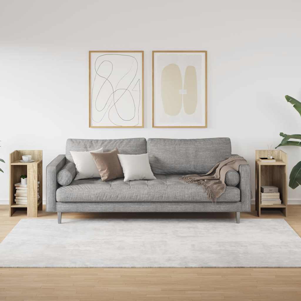 vidaXL Tavolini Laterali 2pz con Ripiano Rovere Sonoma 25,5x27x60 cm