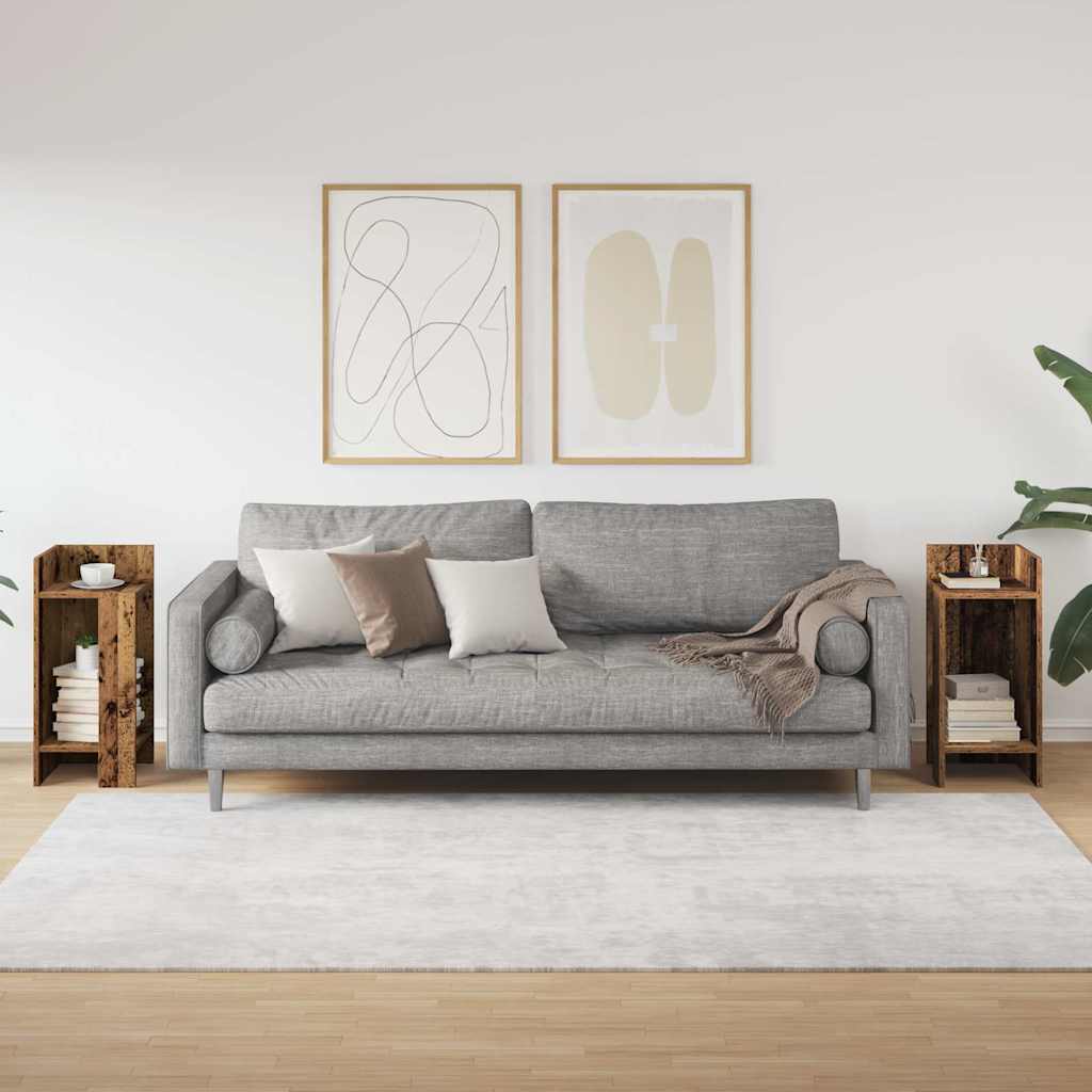 vidaXL Tavolini Laterali 2 pz con Ripiano Legno Antico 25,5x27x60 cm