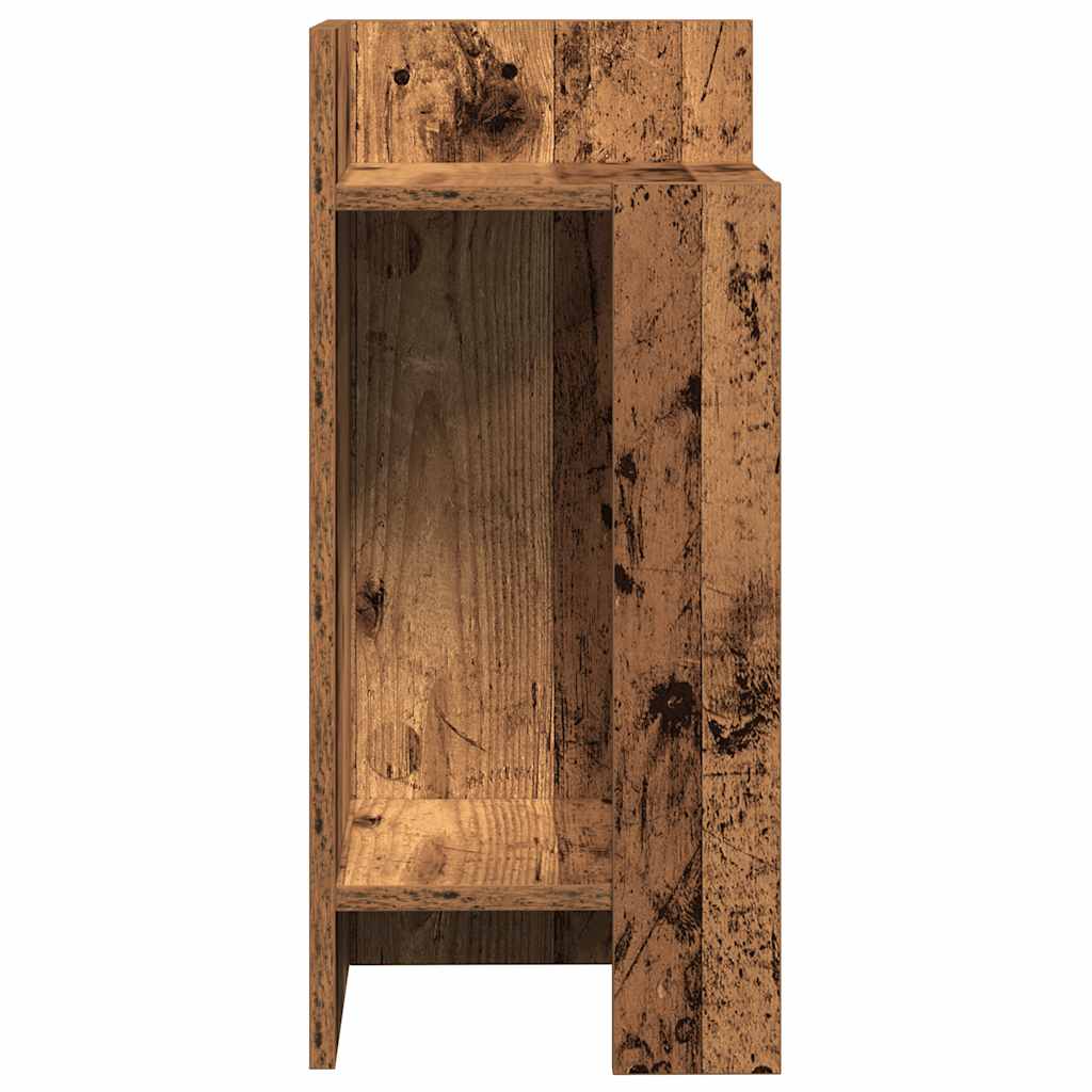 vidaXL Tavolini Laterali 2 pz con Ripiano Legno Antico 25,5x27x60 cm