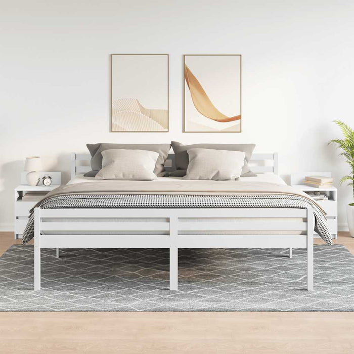 vidaXL Comodini 2 pz con 2 Cassetti Bianchi 40x33x60 cm