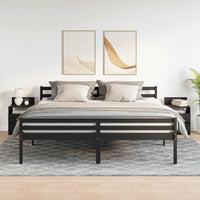 vidaXL Comodini 2 pz con 2 Cassetti Neri 40x33x60 cm