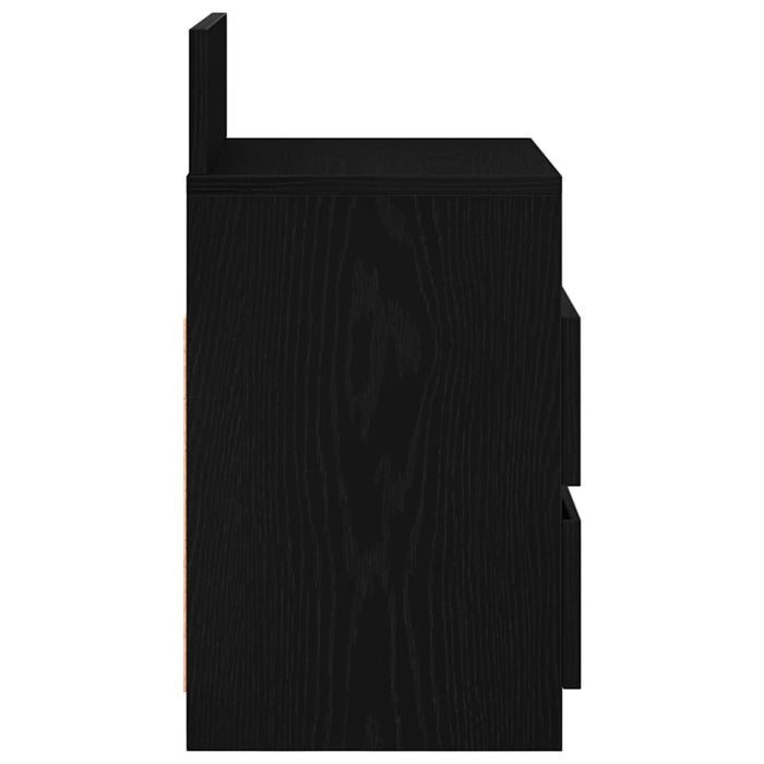 vidaXL Comodini 2 pz con 2 Cassetti Neri 40x33x60 cm