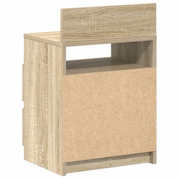 Comodini 2 pz con 2 Cassetti Rovere Sonoma 40x33x60 cm