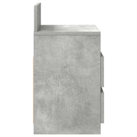 Comodini 2 pz con 2 Cassetti Grigio Cemento 40x33x60 cm