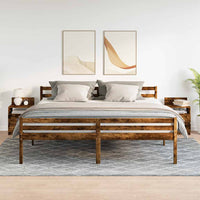 vidaXL Comodini 2 pz con 2 Cassetti Rovere Fumo 40x33x60 cm